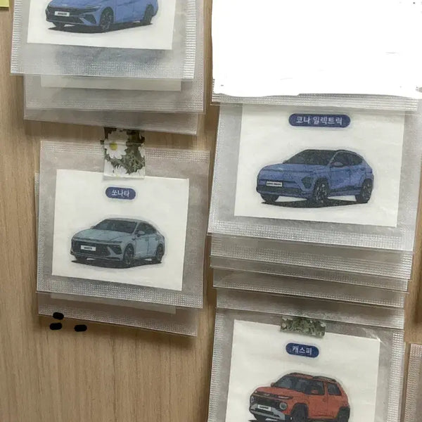 [BUNJANG] Hyundai Vehicle Sticker Collection Set / 현차는 빵빵 띠부씰/사진 외 종류 설명창