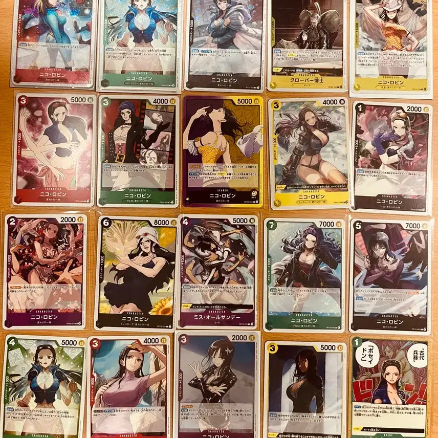 [BUNJANG] One Piece Nico Robin R Grade Card Bundle Set / (원피스카드)일판 원피스 여캐 로빈 R 등 일괄판매