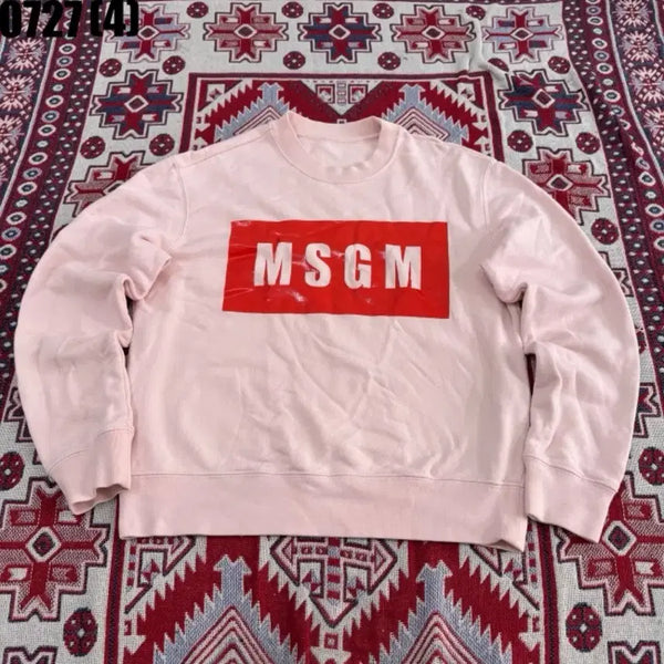 [BUNJANG] MSGM Box Logo Sweatshirt Pink / MSGM 박스로고 맨투맨 핑크