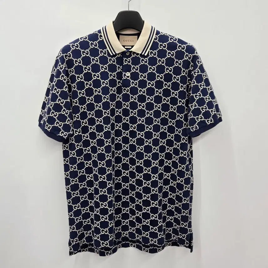 [BUNJANG] Gucci GG Jacquard Polo T-Shirt XL / [ 정품 ] 구찌 GG 자카드 카라 반팔 XL