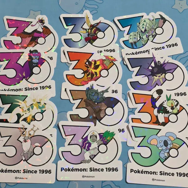 [BUNJANG] Pokemon 30th Anniversary Logo Sticker Bundle Set / 일괄) 포켓몬 30주년 기념 로고 스티커