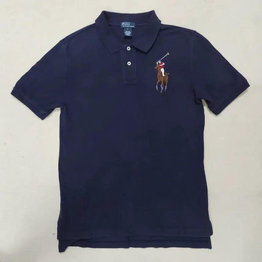 [BUNJANG] Polo Ralph Lauren Multi Big Pony Navy Short Sleeve Polo Shirt / 폴로 랄프로렌 멀티 빅포니 네이비 pk 반팔 카라티 급처