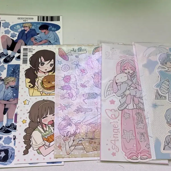 [BUNJANG] 20 Sheets Die-cut Character Stickers Bundle Set / 다꾸 인물스티커 20장 일괄판매