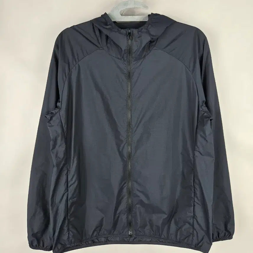 [BUNJANG] Muji Lightweight Nylon Hooded Windbreaker Jacket Navy / [무료배송]무인양품 L 여성 나일론 우븐 바스락 경량 후드 바람막이 자켓 네이비