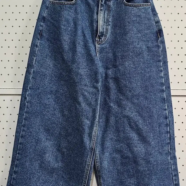 [BUNJANG] 8-Quarter Wide Denim Pants / 8부 청바지 와이드 데님 팬츠
