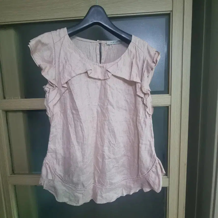 [BUNJANG] Jill Stuart Frill Blouse Pink XS / 질스튜어트 프릴 블라우스 핑크 xs