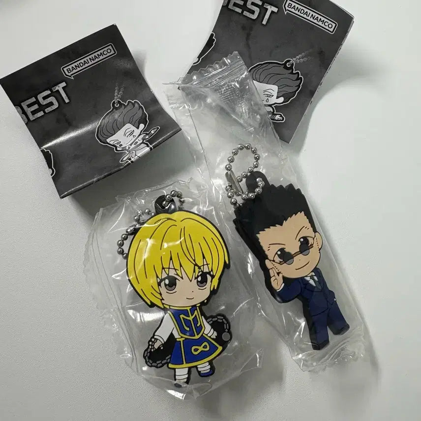 [BUNJANG] Hunter x Hunter Kurapika & Leorio Gacha Rubber Strap Bundle (Sealed) / [일괄/미개봉] 헌터헌터 크라피카 레오리오 가챠 러버스트랩 러버참 키링 굿즈 헌헌