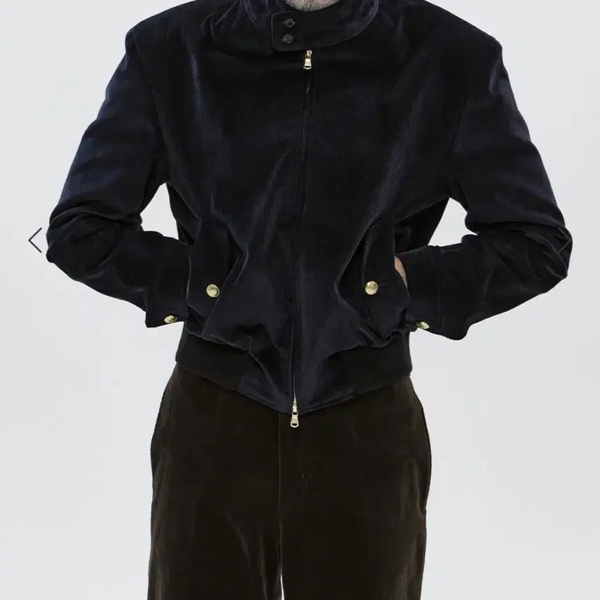 [BUNJANG] Savage Corduroy Harrington Jacket Navy M / 세비지 Savage 코듀로이 해링턴 자켓 네이비 M사이즈(100)