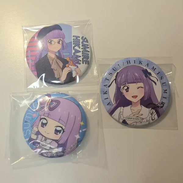 [BUNJANG] Aikatsu! Ai Star Sumire Rira Can Badge Bundle Set / 일괄)아이카츠 아이엠스타 스미레 리라 캔뱃지 aviot 봄의아이카츠 스타파라 아소토 가챠