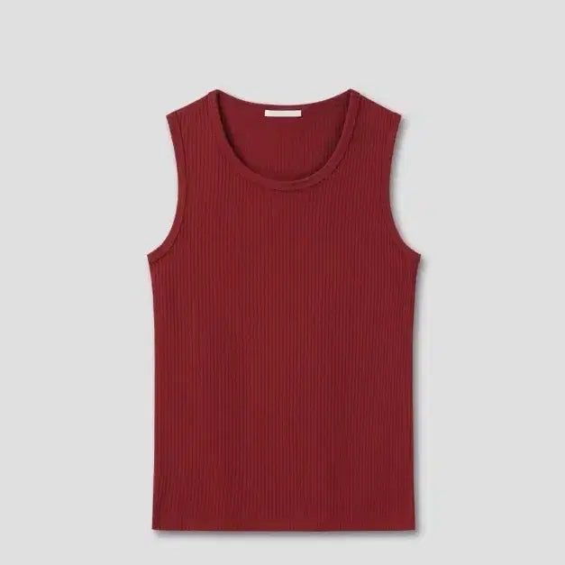 [BUNJANG] Dive In Ribbed Tank Top - Wine / 다이브인 나시