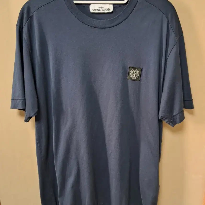 [BUNJANG] Stone Island Unisex Short-Sleeve T-Shirt Navy M (95-100) / 정품 스톤아일랜드 공용 반팔 티셔츠 네이비 M(95~100)