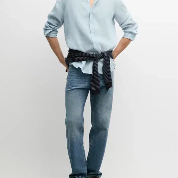 [BUNJANG] Massimo Dutti 100% Linen Regular Fit Structured Shirt XL / [새상품] 마시모두띠 100% 린넨 레귤러핏 스트럭처 셔츠 / XL