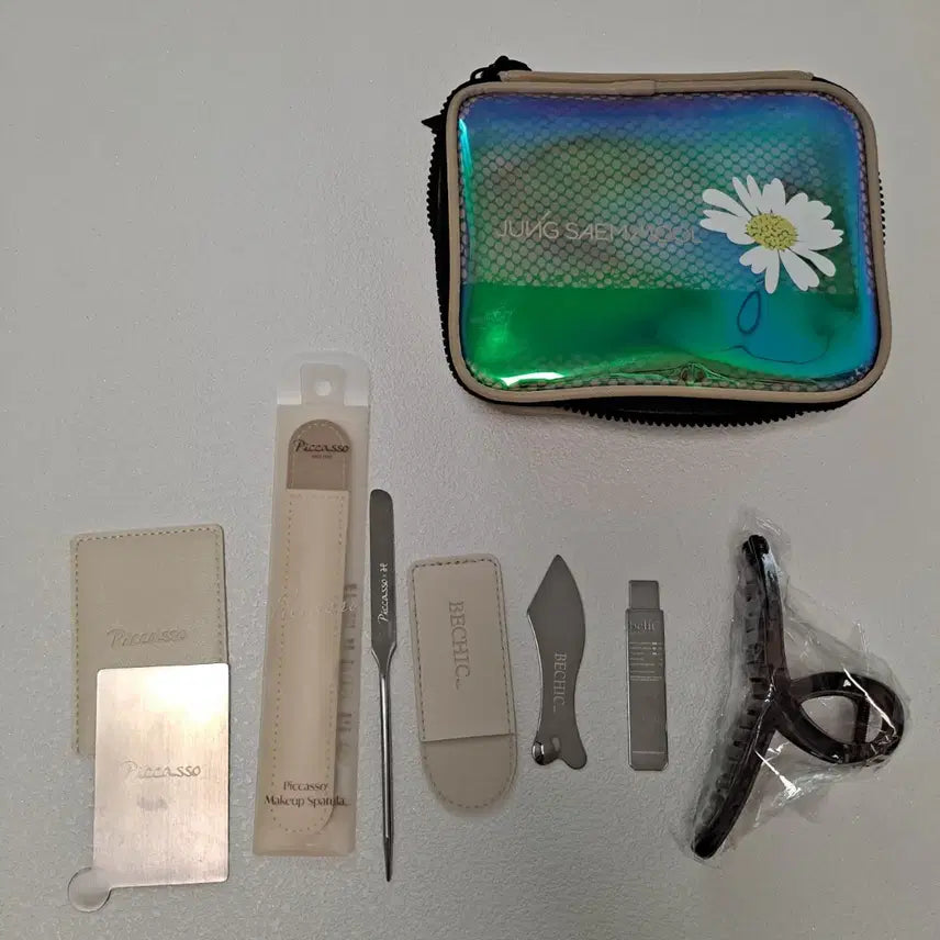 [BUNJANG] Picasso Palette Set, Fish Spatula, Jung Saem Mool Pouch Bundle / 피카소 스파츌라 팔레트 세트, 피쉬 스파츌라, 정샘물 파우치 등 일괄