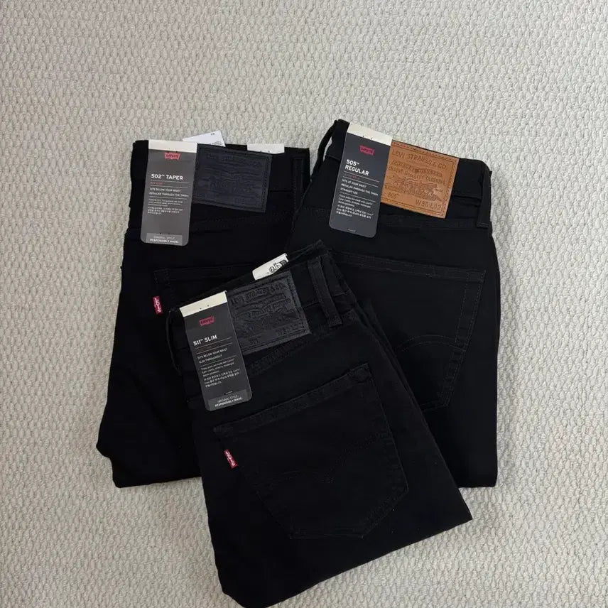 [BUNJANG] Levi's 502, 505, 511 Premium Denim Black Jeans / (28,30) 리바이스 502, 505, 511 프리미엄 데님 블랙 진 청바지
