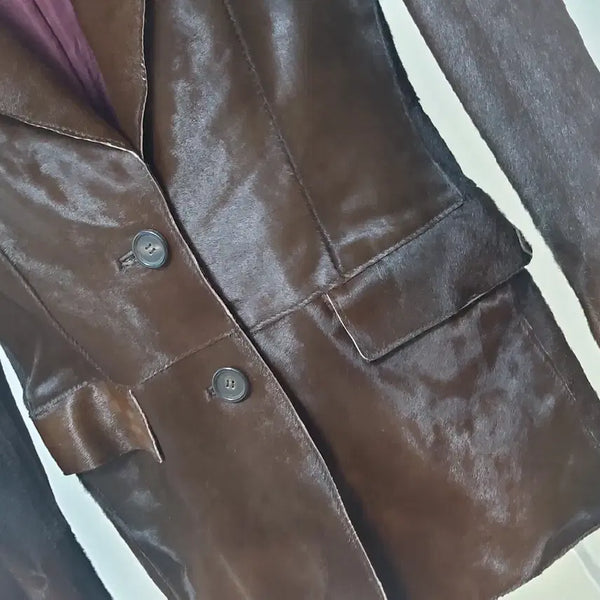 [BUNJANG] Genuine Luxury Calfskin Leather Jacket Women's Size 85 / 송아지가죽자켓/럭셔리/튼튼한/깨끗한/정품/여성85