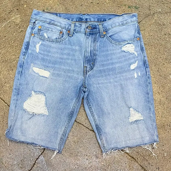 [BUNJANG] Vintage Levi's 511 Distressed Denim Shorts / 미국 빈티지 리바이스511 데미지 데님 청반바지