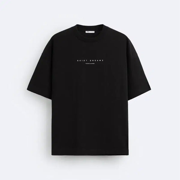 [BUNJANG] Zara Contrast Patch T-Shirt (Black) / (무료배송) [M] 자라 콘트라스트 패치 티셔츠 (블랙)
