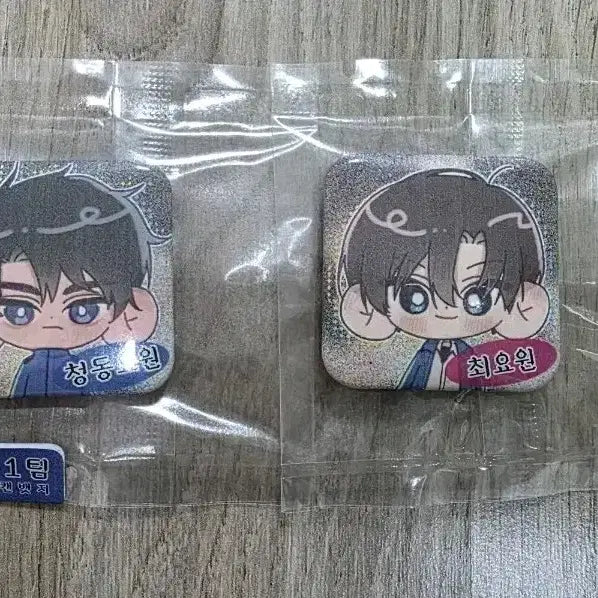 [BUNJANG] Gwedam Chulgeun Ryoo Jaegwan Choi Agent Can Badge Bundle Set / 괴담출근 괴출 류재관 최 요원 캔뱃지 일괄