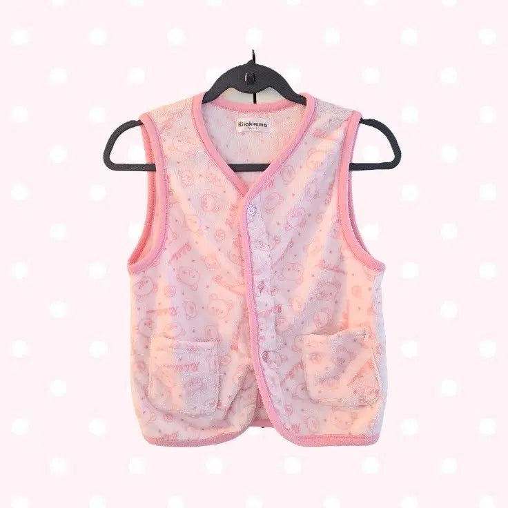 [BUNJANG] Rilakkuma Baby Pink Winter Vest Korilakkuma / 초희귀 리락쿠마 베이비핑크 겨울 조끼 코리락쿠마 히메갸루