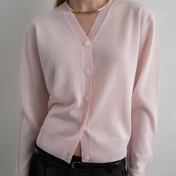 [BUNJANG] ORR 100% Silk Cardigan Pink / ORR 실크 100 가디건 핑크