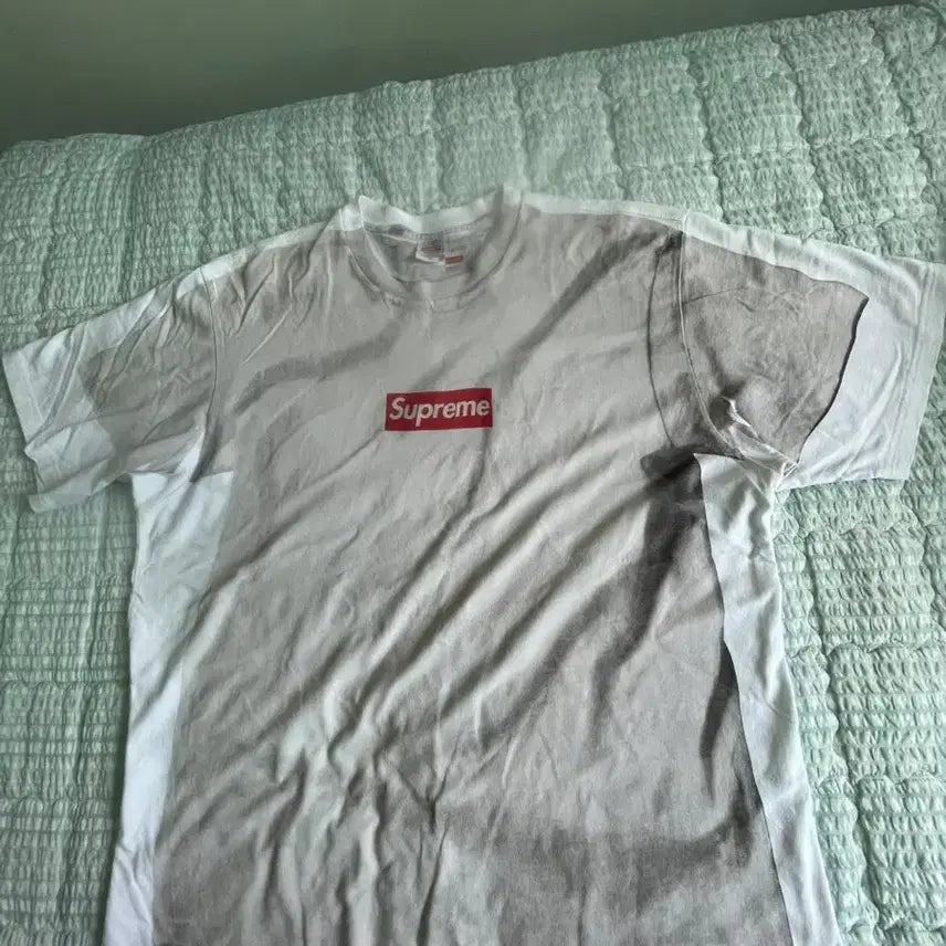 [BUNJANG] Supreme x MM6 Maison Margiela Box Logo T-Shirt White / 슈프림 x MM6 메종 마르지엘라 박스로 고 티셔츠 화이트 - 24SS xl