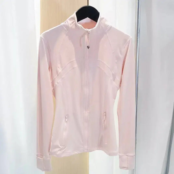 [BUNJANG] Slim Fit Zip-Up Sweatshirt Baby Pink / 슬림핏 집업 운동복 베이비 핑크