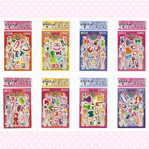 [BUNJANG] Sugah! Sugar! Run Medium Coordi Sticker Set (8 Types) / [구판] 8종 세트 슈가슈가룬 중형 코디스티커 푸른팬시 옷입히기
