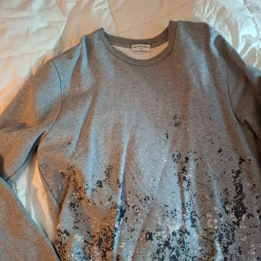 [BUNJANG] Balenciaga Grey Pattern Sweatshirt / 발렌시아가 맨투맨 그레이 패턴