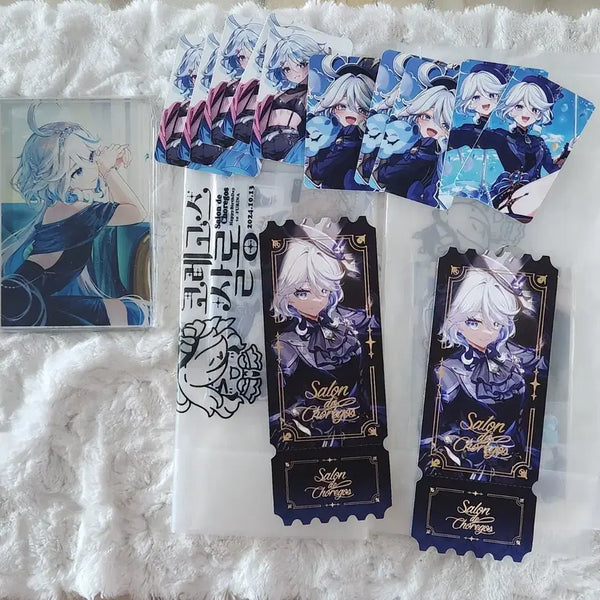 [BUNJANG] Genshin Impact Furina Birthday Cafe Freebie & Lucky Draw Bundle Set / 원신 푸리나 생카 전프레 및 럭드 일괄