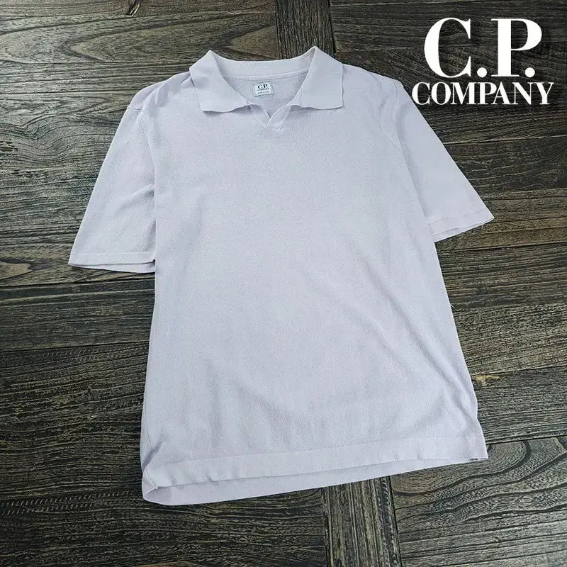 [BUNJANG] C.P. Company Vintage Open Collar Knit Polo Shirt / 씨피컴퍼니 빈티지 오픈 카라 니트 카라티 M21873