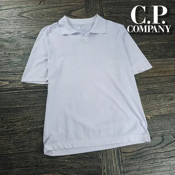[BUNJANG] C.P. Company Vintage Open Collar Knit Polo Shirt / 씨피컴퍼니 빈티지 오픈 카라 니트 카라티 M21873