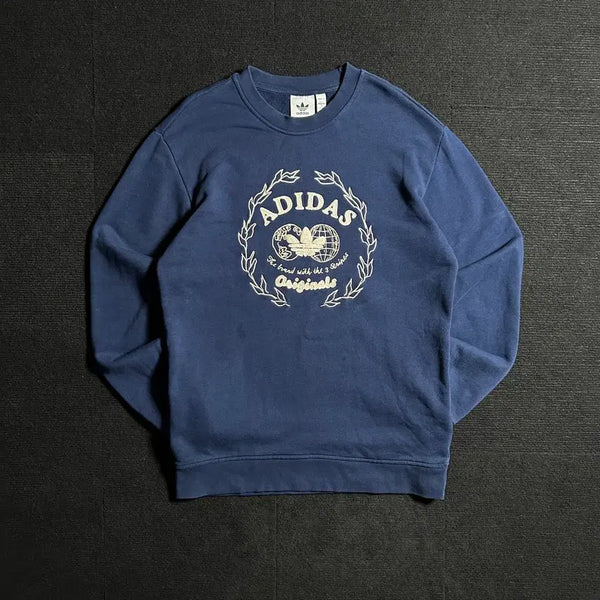 [BUNJANG] Adidas Graphic Archive Crew Sweatshirt Navy / 아디다스 그래픽 아카이브 크루 네이비 맨투맨