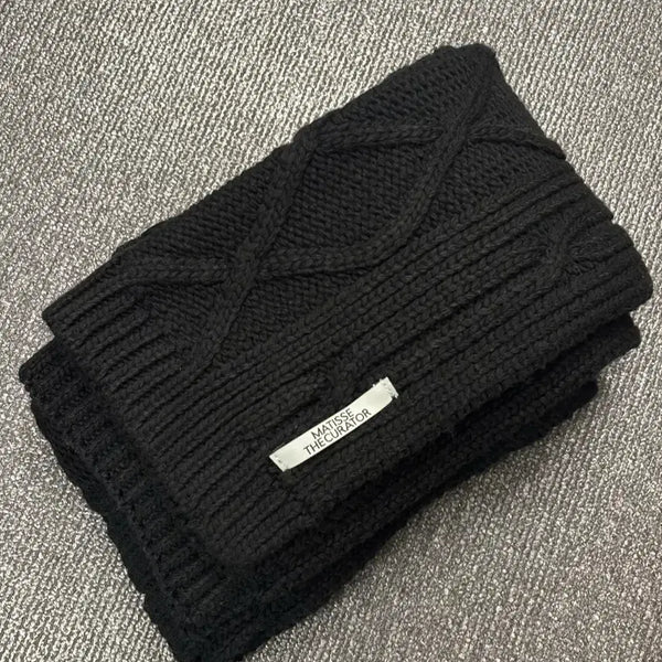 [BUNJANG] Matisse The Curator Twist Muffler Black / 마티스 더 큐레이터 트위스트 머플러 블랙