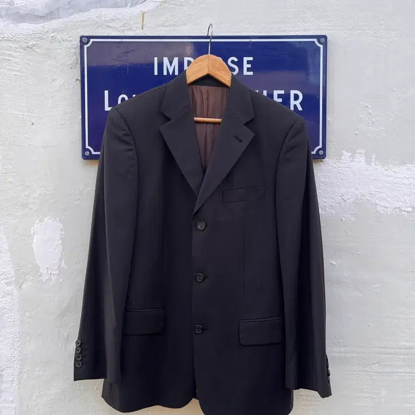 [BUNJANG] HUGO BOSS Pinstripe 3-Button Virgin Wool Blazer - Men's Size 48 (Made in Germany) / HUGO BOSS 핀스트라이프 3버튼 울 블레이저 (사이즈 48) (독일제)