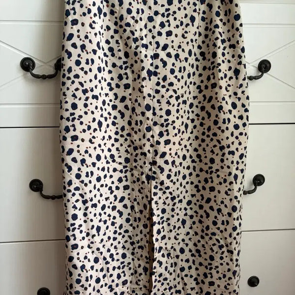 [BUNJANG] Leopard Print H-Line Midi Skirt / 호피 h 스커트