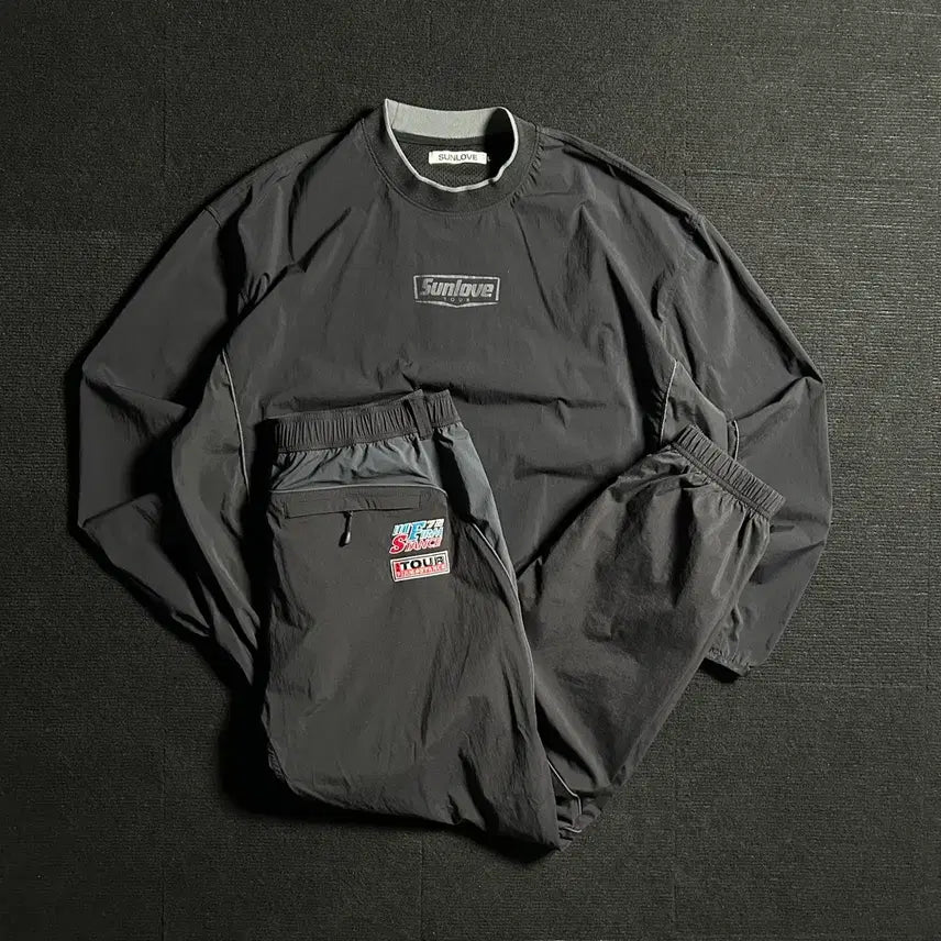 [BUNJANG] SUNLOVE Nylon Pullover Setup / SUNLOVE 썬러브 나일론 풀오버 셋업