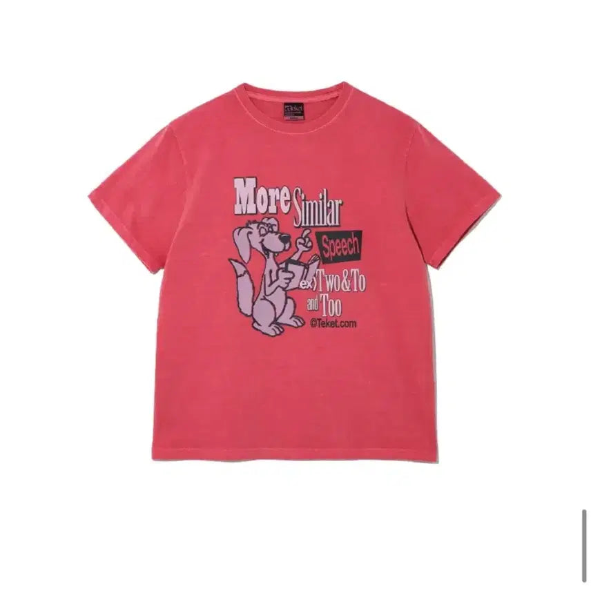 [BUNJANG] TEKET Pink Short Sleeve T-Shirt / TEKET 테켓 반팔티 테켓티셔츠 핑크반팔티 핑크티셔츠
