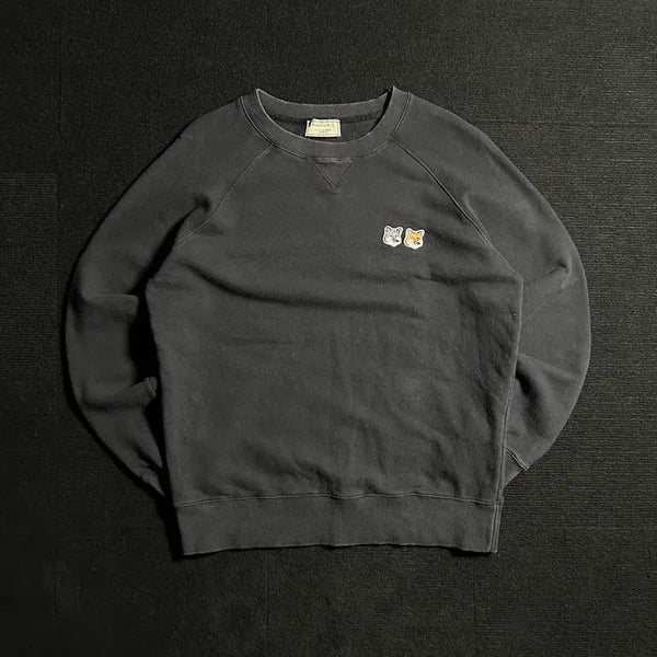 [BUNJANG] Maison Kitsuné Double Fox Head Patch Sweatshirt / 메종키츠네 더블 폭스 헤드 패치 맨투맨