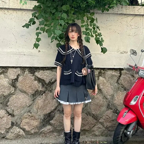 [BUNJANG] Fleta Sailor Collar Knit / 플레따 세일러 카라 니트