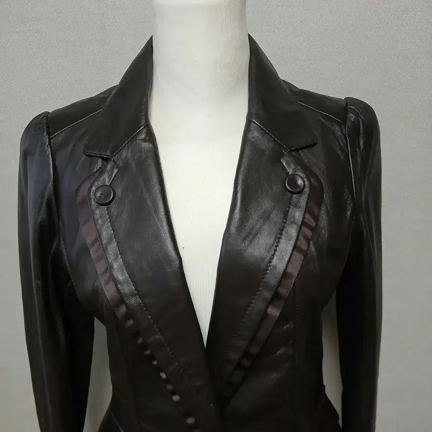 [BUNJANG] Joinus Lambskin Leather Jacket Brown Size 66 / 조이너스 양가죽 자켓 66 브라운 거의새옷