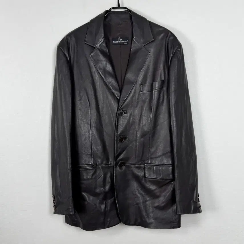 [BUNJANG] Rosalba Valentini Italian Brown Leather Jacket Men's Size 52 / Rosalba Valentini 이태리 브라운 가죽 자켓 레더 남52 110 라덴 빈티지