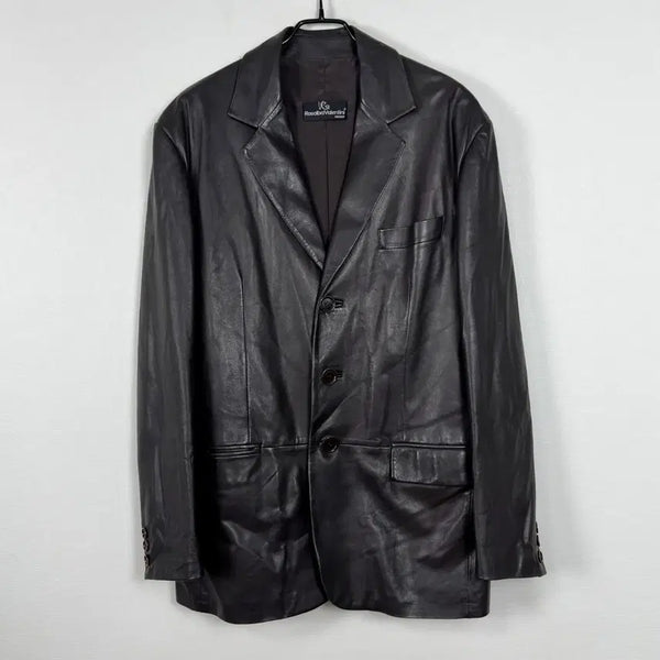 [BUNJANG] Rosalba Valentini Italian Brown Leather Jacket Men's Size 52 / Rosalba Valentini 이태리 브라운 가죽 자켓 레더 남52 110 라덴 빈티지