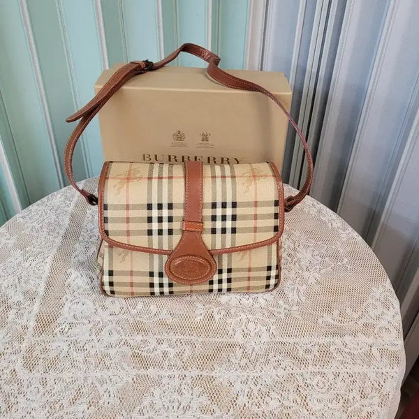 [BUNJANG] Burberry Check Shoulder Bag Brown / (정품) 버버리 체크 숄더백 브라운
