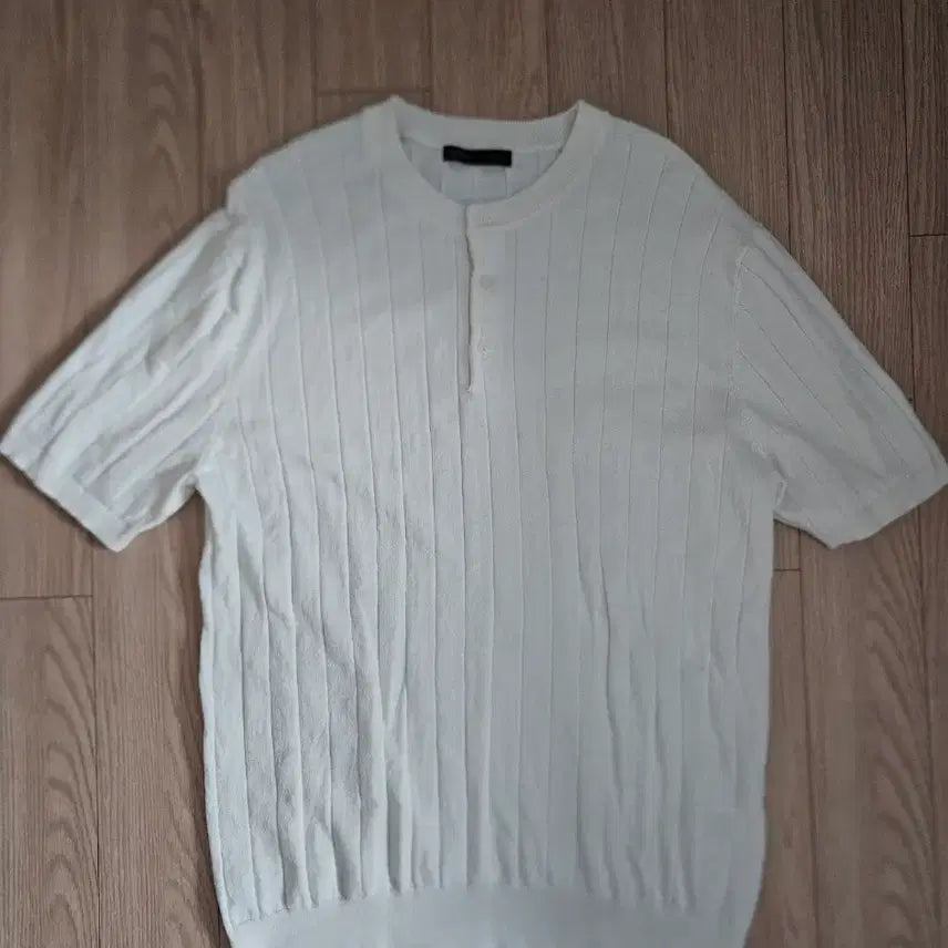 [BUNJANG] SPAO Henry Neck Short Sleeve Knit Ivory / [m] 스파오 헨리넥 반팔니트 아이보리