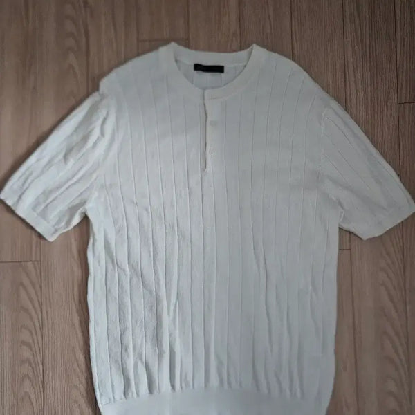 [BUNJANG] SPAO Henry Neck Short Sleeve Knit Ivory / [m] 스파오 헨리넥 반팔니트 아이보리