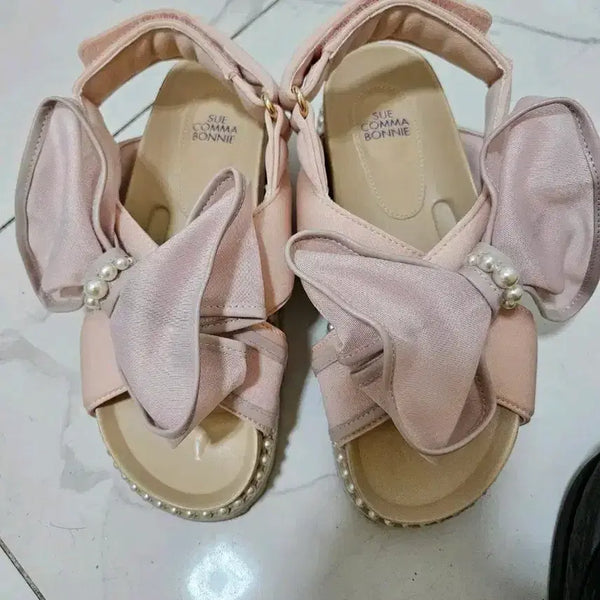 [BUNJANG] SUECOMMA BONNIE Ribbon Pearl Embellished Sandals / 슈콤마보니 샌들