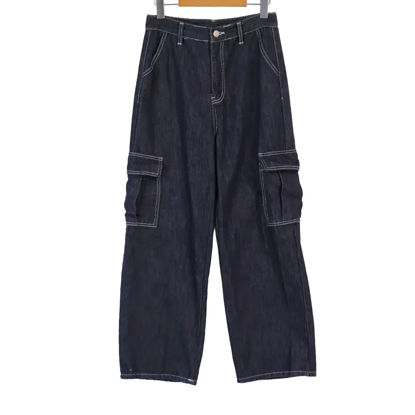 [BUNJANG] E.P.I. JEANS Raw Denim Cargo Wide Pants M / E.P.I. JEANS 카고 와이드 데님팬츠 M 생지 데님 카고팬츠