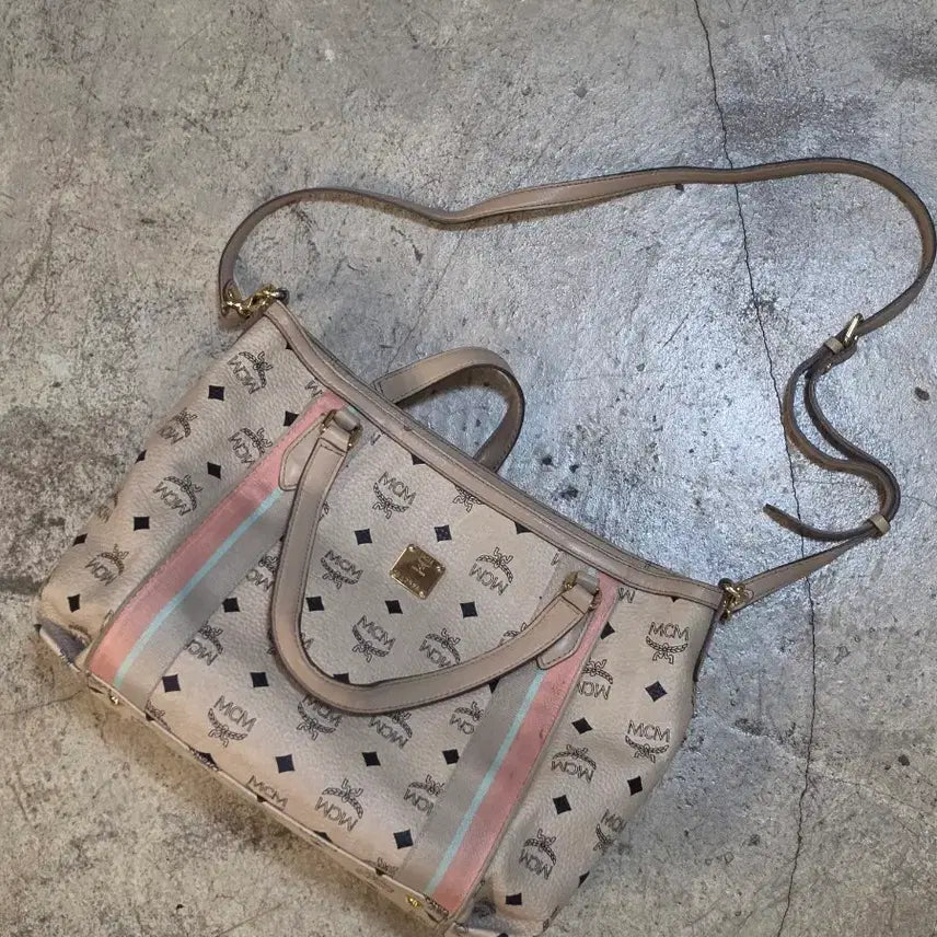 [BUNJANG] MCM Logo Pattern Shoulder Bag / MCM 가방 MCM 로고 패턴 숄더백