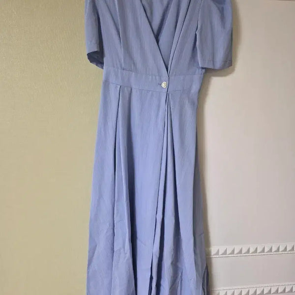 [BUNJANG] Pale Blue Wrap Dress / 페일블루 랩 원피스