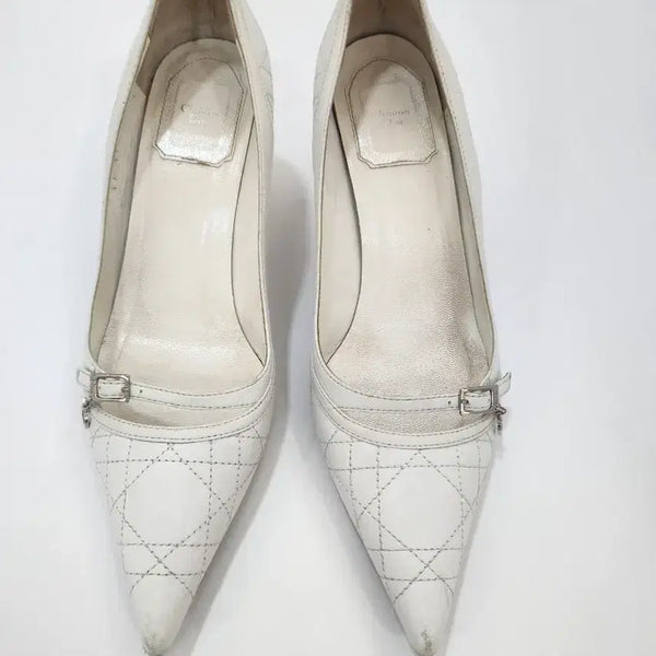 [BUNJANG] Christian Dior Pumps White 36.5D / 크리스찬 디올 힐 펌프스 화이트